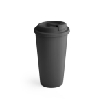 Bicchieri take away doppia parete con tappo a scorrimento 500ml Large color nero