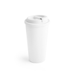 Bicchieri take away doppia parete con tappo a scorrimento 500ml Large color bianco