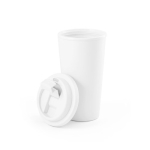 Bicchieri take away doppia parete con tappo a scorrimento 500ml Large color bianco terza vista