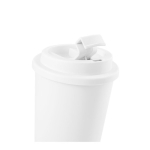 Bicchieri take away doppia parete con tappo a scorrimento 500ml Large color bianco quarta vista