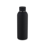 Bottiglia termica in acciaio inossidabile con logo da 500ml Spring color nero