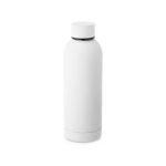 Bottiglia termica in acciaio inossidabile con logo da 500ml Spring color bianco