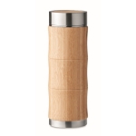Thermos a doppia parete con infusore in acciaio 350ml Bamboo Tea color legno