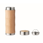 Thermos a doppia parete con infusore in acciaio 350ml Bamboo Tea color legno quarta vista