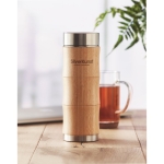 Thermos a doppia parete con infusore in acciaio 350ml Bamboo Tea color legno seconda vista ambiente 2