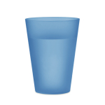 Bicchieri di plastica riutilizzabili con logo per eventi 300ml Festival color blu trasparente