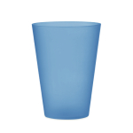 Bicchieri di plastica riutilizzabili con logo per eventi 300ml Festival color blu trasparente