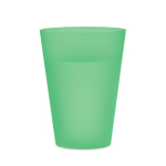 Bicchieri di plastica riutilizzabili con logo per eventi 300ml Festival color verde trasparente