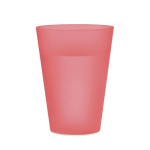 Bicchieri di plastica riutilizzabili con logo per eventi 300ml Festival color rosso trasparente