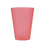Bicchieri di plastica riutilizzabili con logo per eventi 300ml Festival color rosso trasparente