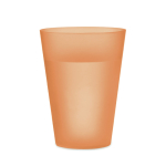 Bicchieri di plastica riutilizzabili con logo per eventi 300ml Festival color arancione trasparente