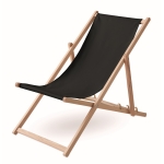 Sdraia da spiaggia in legno personalizzabile realizzata in UE Relax color nero