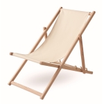 Sdraia da spiaggia in legno personalizzabile realizzata in UE Relax color beige