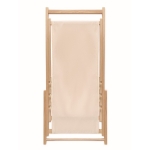 Sdraia da spiaggia in legno personalizzabile realizzata in UE Relax color beige quarta vista
