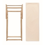 Sdraia da spiaggia in legno personalizzabile realizzata in UE Relax color beige sesta vista