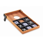 Set 2 giochi in 1 Cornhole e Tris pubblicitari SandBag e TicTacToe color legno seconda vista