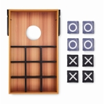 Set 2 giochi in 1 Cornhole e Tris pubblicitari SandBag e TicTacToe color legno quarta vista
