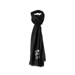 Foulard con logo disegno spina di pesce certificata OEKO TEX Colors color nero vista area di stampa