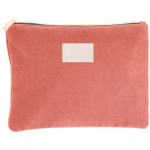 Pochette porta trucchi con logo in velluto con fodera interna Elegant color rosa quinta vista