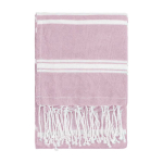 Telo mare promozionale in cotone e fouta più colori a righe Mallorca color rosa chiaro
