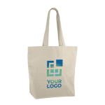 Shopper in cotone biologico personalizzate 230 g/m² Organic Fresh color beige vista area di stampa