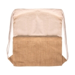 Sacche personalizzate doppio materiale 230g/m² max 6 kg Cotton Jute color beige prima vista