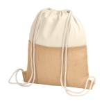 Sacche personalizzate doppio materiale 230g/m² max 6 kg Cotton Jute color beige