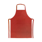 Grembiule promozionale in poliestere twill da 200gr/m² senza tasche color rosso