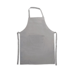 Grembiule promozionale in poliestere twill da 200gr/m² senza tasche color grigio