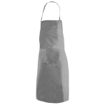 Grembiule promozionale in poliestere twill da 200gr/m² senza tasche color grigio prima vista