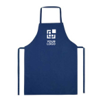 Grembiule promozionale in poliestere twill da 200gr/m² senza tasche color blu reale vista area di stampa