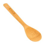 Mestolo da cucina personalizzabile in legno di bambù naturale color legno immagine con logo