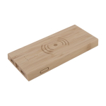 Powerbank wireless personalizzati in bambù da 8.000 mAh Natura color legno