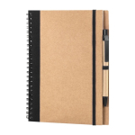 Blocco note personalizzato A5 con penna e pagine bianche Colouring color nero