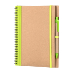 Blocco note personalizzato A5 con penna e pagine bianche Colouring color verde chiaro 