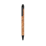 Penna promozionale in sughero e fibra di grano inchiostro blu Suber color nero
