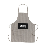 Grembiule in cotone riciclato con tasca frontale 280 g/m² Ukiyo Deluxe color nero seconda vista