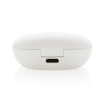 Auriculari wireless con logo di qualità con classificazione IPX4 Byron color bianco sesta vista