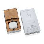 Auriculari wireless con logo di qualità con classificazione IPX4 Byron color bianco