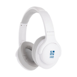 Cuffie bluetooth senza fili con logo della Urban Vitamin Fresno color bianco vista area di stampa