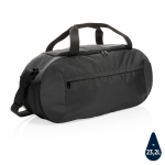 Borsone personalizzato da palestra con tasca frontale con zip Impact color nero