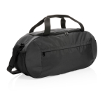 Borsone personalizzato da palestra con tasca frontale con zip Impact color nero sesta vista