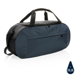 Borsone personalizzato da palestra con tasca frontale con zip Impact color blu mare