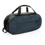 Borsone personalizzato da palestra con tasca frontale con zip Impact color blu mare sesta vista