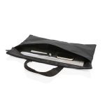 Borsa portadocumenti pubblicitaria 2 tasche interne Basic RPET color nero quarta vista