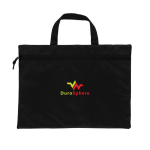 Borsa portadocumenti pubblicitaria 2 tasche interne Basic RPET color nero vista con logo