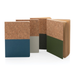 Quaderni promozionali A5 copertina sughero carta riciclata Greeny color blu vista generale