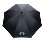 Grande ombrello da golf con logo ecologico anti tormenta Ø130 RPET King color nero vista con logo