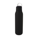 Borracce promozionali con anello in metallo nel tappo da 600ml Fancy color nero quarta vista