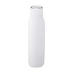 Borracce promozionali con anello in metallo nel tappo da 600ml Fancy color bianco terza vista